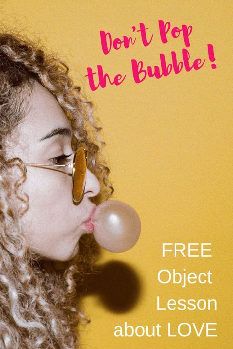 Bubble Gum Blowing, Sunday School Object Lessons, Youth Lessons, Kids Church Lessons, Sunday School Curriculum, Kids Sunday School Lessons, Night Kids, Bible Object Lessons, Childrens Sermons