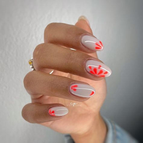 “It always seems impossible until it's done" . @cindypaola.nails 🤍 . #springmani #springnails #springflorals #floralnails #floralmani… | Instagram Coral Nail Designs, Timeless Nails, Uñas Color Coral, Coral Nails With Design, Island Nails, Coral Nail, Tropical Nails, Coral Nails, Broken Nails