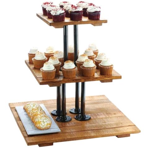 Where to rent Madera 3-Tier Display Riser in The Greater Philadelphia area, New Britain PA, Doylestown PA, Lansdale PA, New Hope PA Buffet Stand, Deco Buffet, Pastry Display, Cake Stand Set, Catering Display, Display Risers, Cupcake Display, Wooden Display, Food Displays