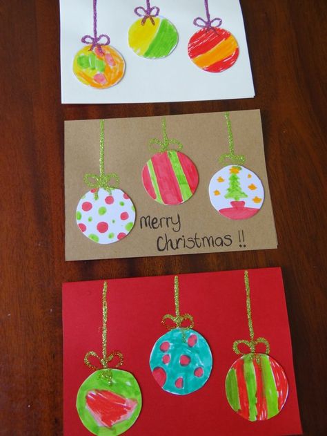 Fingerprint Christmas Cards, Christmas Cards Handmade Kids, Fingerprint Christmas, Christmas Cards Kids, Preschool Christmas Crafts, Christmas Arts And Crafts, Christmas Card Art, Homemade Christmas Cards, Christmas School