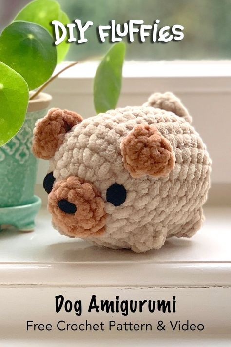 dog amigurumi Dog Amigurumi, Easy Crochet Animals, Crochet Mignon, Confection Au Crochet, Quick Crochet Patterns, Crochet Animals Free Patterns, Crochet Business, Crochet Design Pattern, Kawaii Crochet