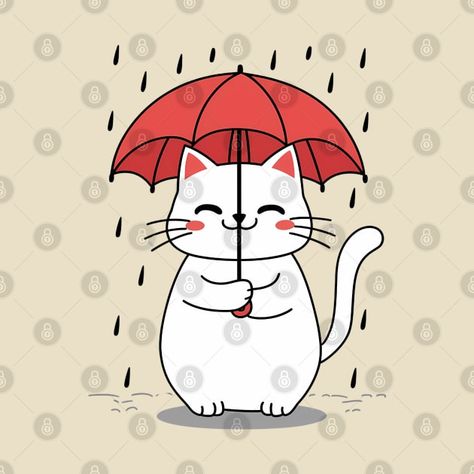 Check out this awesome 'Cute+cat+holding+an+umbrella+on+a+rainy+day' design on @TeePublic! Cat Umbrella, Umbrella Drawing, Holding An Umbrella, On A Rainy Day, Wood Painting, Music Humor, Funny Movies, A Rainy Day, Black Artists