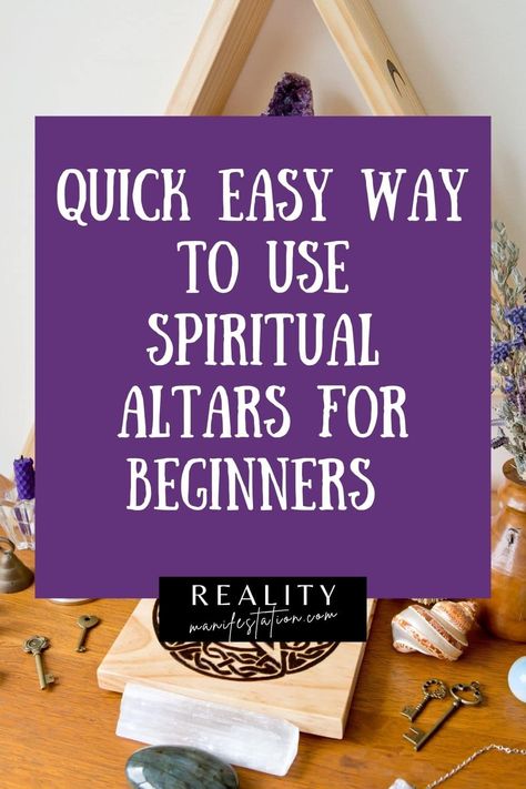 Stop making connecting with spirit harder than it has to be when you can set up your own sacred space and your very own spiritual altar in just 5 quick and simple steps. Design your own altar suitable for any room and schedule. #SpiritualAltars #SpiritualGuidance #SpiritualAltarIdeas #SpiritualAltarSimple Spiritual Altar Ideas Sacred Space, Alter Ideas Spiritual, Spiritual Altar Ideas, Altar Ideas Sacred Space, Connecting With Spirit, Meditation Alter, Sacred Space Altar, Spiritual Altar, Altar Design