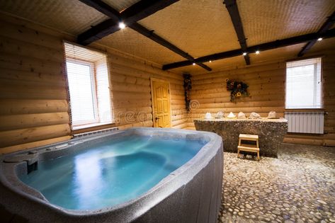 Wooden sauna. Bath with water in a beautiful wooden sauna , #AFF, #Bath, #sauna, #Wooden, #wooden, #beautiful #ad Wooden Sauna, Tub Room, Small Indoor Pool, Sunroom Remodel, Baba Vanga, Jacuzzi Room, Indoor Hot Tub, Hot Tub Room, Spa Treatment Room