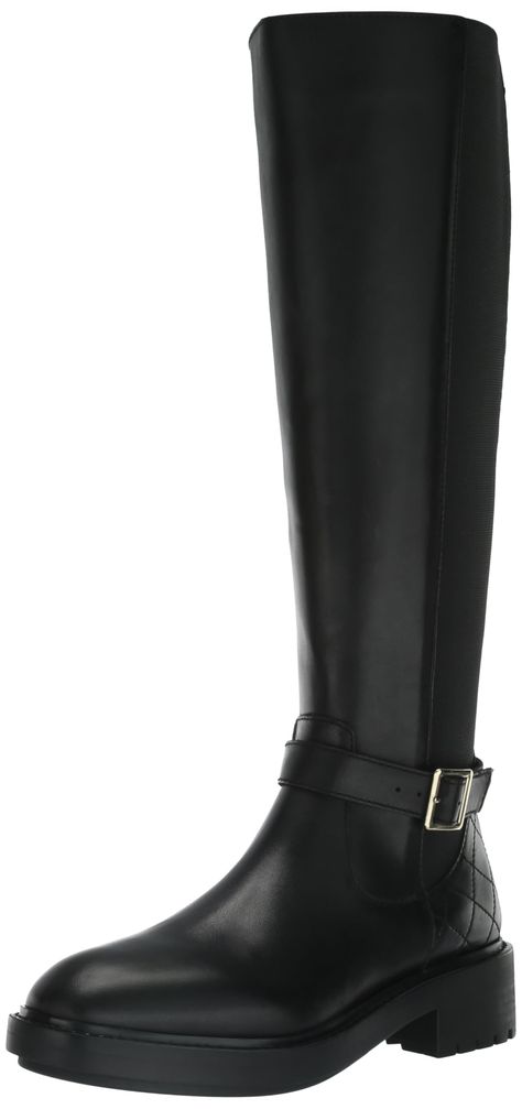 PRICES MAY VARY. Make your style a notch above the rest wearing the Steve Madden Georgi Boots. Featuring a knee-high silhouette, the round toe pair features leather upper construction with ankle buckled strap and zippered side closure. Synthetic lining and insole. Stacked heels. Synthetic rubber outsole. Imported. Black Leather Boots Outfit, Leather Boots Outfit, Synthetic Rubber, Black Leather Boots, Boots Outfit, Stacked Heel, Knee High Boots, Leather Boots, Knee High