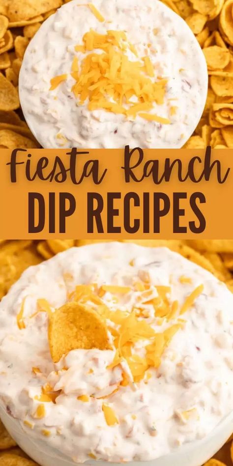 Fiesta Ranch Dip Recipe - Copycat Fiesta Ranch Dip Fiesta Ranch Dip Recipe, Fiesta Ranch Dip, Ranch Seasoning Recipes, Fiesta Dip, Chip Dip Recipes, Cold Dip Recipes, Ranch Dip Recipe, Dip For Tortilla Chips, Cold Dips