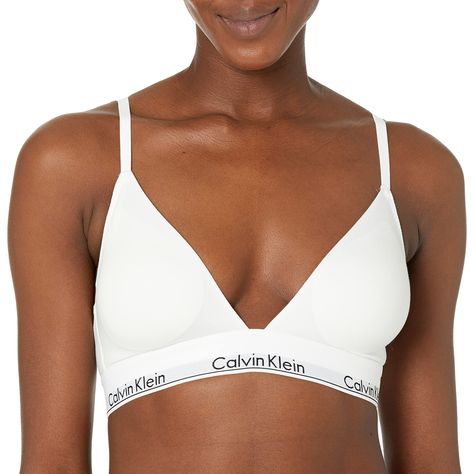 PRICES MAY VARY. Cotton modal stretch Triangle bralette Machine wash Seaming details A modern cotton bralette featuring soft cotton modal stretch, a triangle silhouette, a wide elasticized logo band and convertible straps for multipurpose use. Designed with a lightly lined construction for extra padding and support. Selling Apps, Cotton Bralette, Triangle Bralette, Everyday Bra, Calvin Klein Woman, Build Your Brand, Way To Make Money, Bralette, Convertible