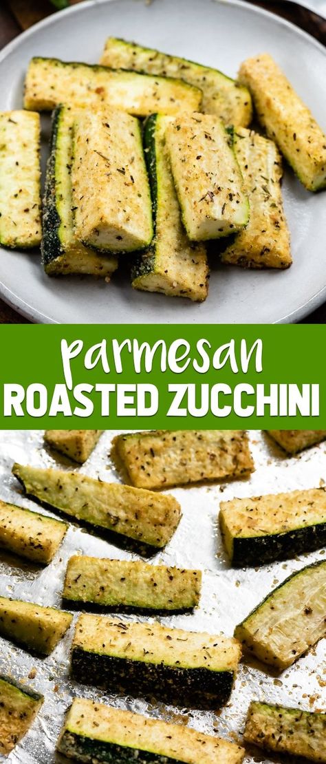 Parmesan Roasted Zucchini, Easy Side Dishes, Roasted Zucchini, Roast Zucchini, Keto Side Dishes, Dinner Sides, Veggie Side Dishes, Vegetable Sides, Healthy Side Dishes