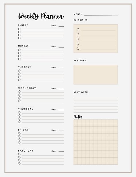 🌟 Digital Weekly Planner Template - Monday Start Transform your week with our sleek and efficient Digital Weekly Planner Template! This minimalist and user-friendly template is perfect for those who prefer a Monday start to their week. Elevate your planning experience and stay organized with style. 📅 Key Features: ✨ Intuitive Design: Effortlessly plan your week with a thoughtfully designed template. This page offers a clean and intuitive layout, allowing you to focus on your priorities and tas Week At A Glance Template, Monthly Planner Template Aesthetic, Weekly Planner Sunday Start, Weekly Template Planner, Monday To Sunday Template, Design Planner Pages, Weekly Agenda Template, Week Planner Template, Weekly Planner Aesthetic