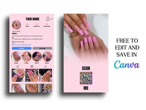 Nail Tech Business, Unusual Business Card, Neon Business Cards, Nail Tech Business Cards, Business Plan Outline, Home Hair Salons, Eyelash Tips, Qr Code Business Card, Beauty Business Cards