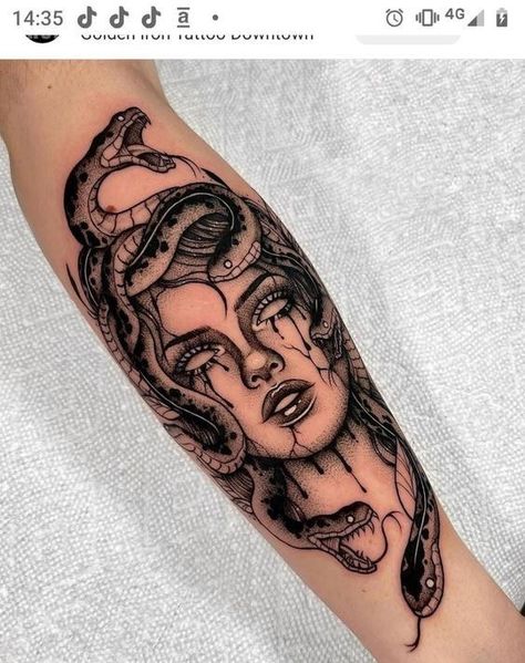 Medusa Tattoo Design, Tattoos For Lovers, Medusa Tattoo, Hand Tattoos For Women, Leg Sleeve Tattoo, Arm Tattoos For Women, Makeup Tattoos, Sleeve Tattoos For Women, Snake Tattoo