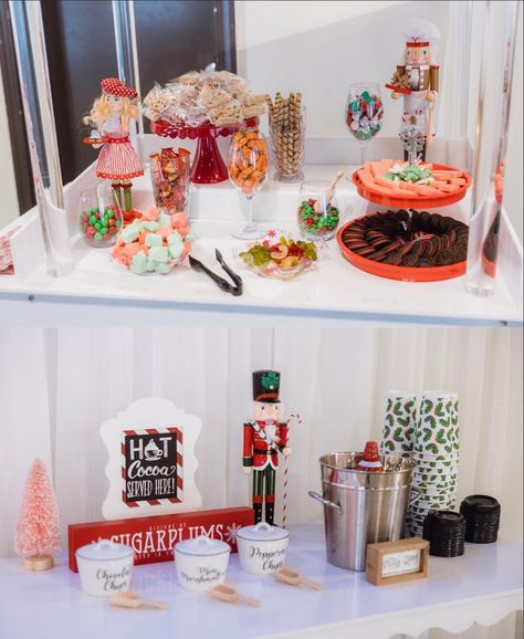 Holiday Hot Cocoa Bar, Nutcracker Birthday, Drink Station, Hot Cocoa Bar, Cocoa Bar, Hot Cocoa, Nutcracker, Cocoa, Birthday Party