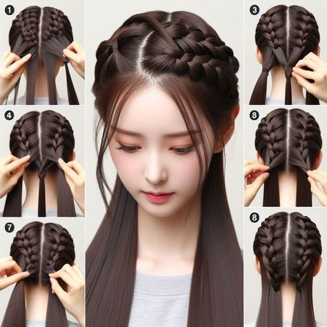 #HairStyles#HairInspiration#HairGoals#HairTrends#HairFashion#HairIdeas#HairTransformations#HairArt#HairLove#HairInspo#HairMagic#HairDesign#HairCare#HairJourney#HairMakeover#HairTips#HairColor#Hairstylist#HairCut#HairDo#HairBraids#airUpdo#CurlyHair#StraightHair#ShortHair#LongHair#NaturalHair#WeddingHair#BridalHair#HairFashion Braided Cornrows, Kepang Dua, Kpop Hairstyles, Grow Thick Long Hair, Cool Hair Designs, Hair Style Vedio, Easy Hairstyles For Thick Hair, Cute Quick Hairstyles, Ponytail Hairstyles Easy