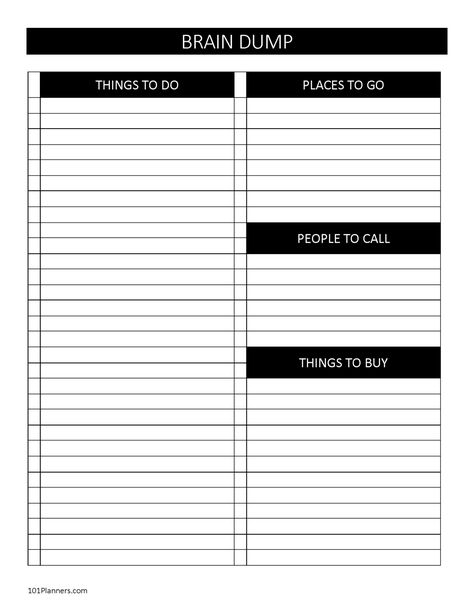 FREE Printable and Editable Brain Dump Worksheet Brain Dump Printable Free, Free Brain Dump Printable, Daily To Do List Template Free Printable, Brain Dump Template Free Printables, Journal Templates Printable Free, Brain Dump Bullet Journal, Nurse Supervisor, Brain Dump Template, Brain Dump Printable