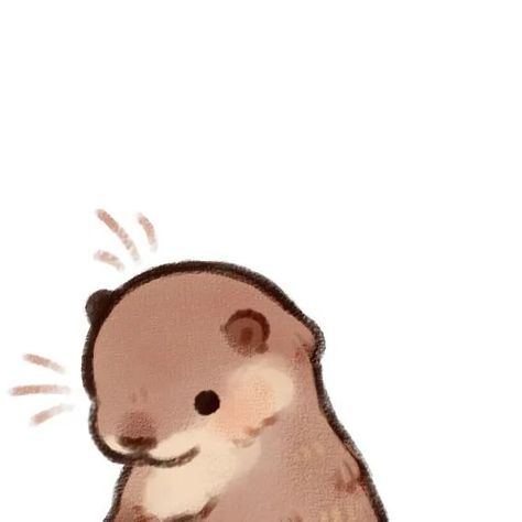 Aesthetic Otter, Animal Matching Pfp, Cute Otters Drawing, Beaver Drawing, Sea Otter Art, Spider Web Drawing, Otter Drawing, Otter Art, Otters Cute