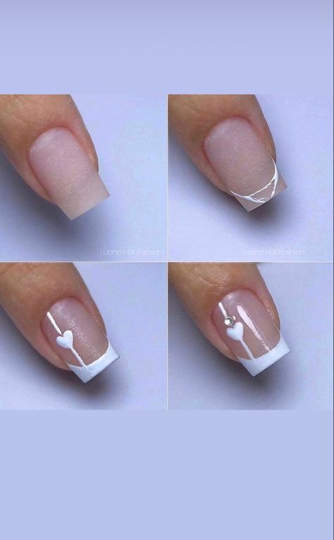 Simple Nail Art Step By Step, Gel X Nails Easy Design, Very Simple Nail Designs For Beginners, Easy To Do Nail Designs At Home, Easy Beginner Nail Art Step By Step, Easy Begginer Nails, Easy Nail Sets, Simple Nails For Beginners At Home, Gel Nails Beginner