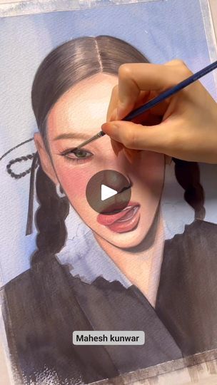 15 reactions | Painting a beautiful korean girl 
#viralpost2024 #watercolor #painter #artist #watercolorart #art #watercolorartist #artwork #viralposts #Jennie art | By Mahesh Kunwar | Facebook Jennie Art, Painter Artist, Watercolor Artist, Korean Girl, Watercolor Art, Painter, Art, Watercolour Art