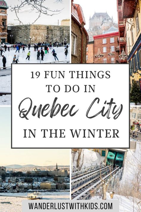 Some great ideas for fun things to do in Quebec City in the winter, from the Winter Carnival to ice skating outdoors or sliding down Dufferin Terrace. There's plenty of Quebec City winter activities for you to enjoy this season, whether you're visiting Quebec City with kids this winter or without! Quebec City With Kids, Ice Skating Outdoors, Montreal In Winter, Quebec City Winter, Things To Do In Quebec, Ideas For Fun, Quebec City Canada, Winter Carnival, Quebec City