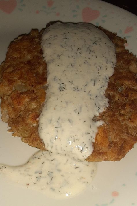 Tuna Patties with Warm Lemon Dill Sauce Tuna Patties With Dill Sauce, Tuna Patties Sauce, Lemon Dill Sauce, Tuna Patties, Homemade Chocolate Cake, Lemon Dill, Dill Sauce, Pasta Dinners, Cheesy Sauce