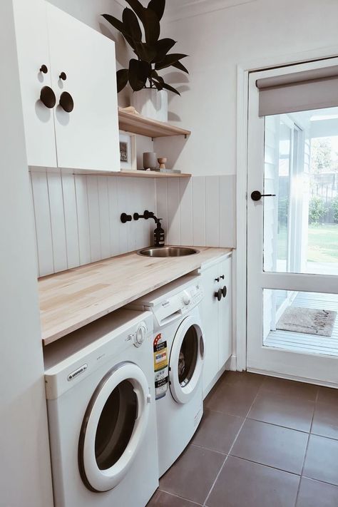 Bunnings Laundry, Laundry Cupboard, Laundry Makeover, Dream Laundry Room, Laundry Room Layouts, Laundry Room Renovation, Modern Laundry Rooms, Laundry Design, Laundry Room Inspiration