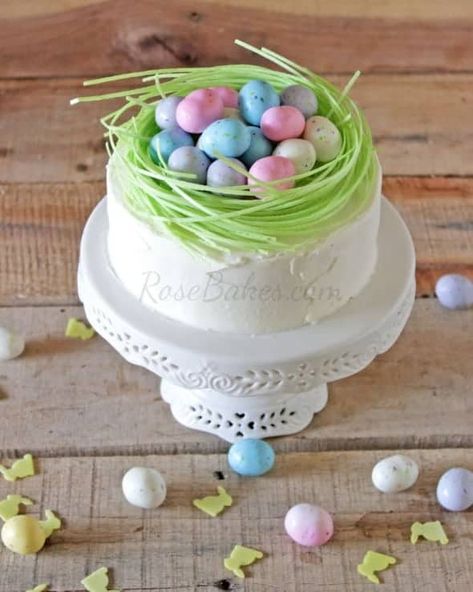 Easter Egg Nest Cake, Easter Cake Designs, Easter Cake Easy, Easter Cake Decorating, Easter Egg Nest, Easter Egg Cake, Easter Party Food, Easy Easter Treats, Fig Cake