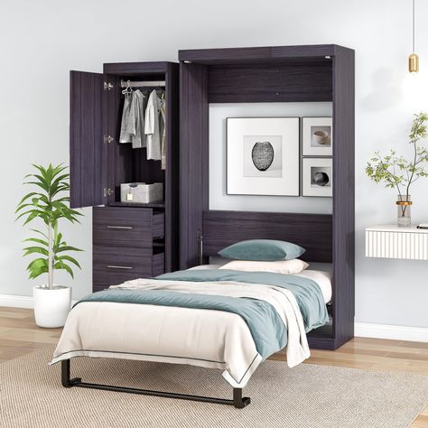 Twin Size Murphy Bed, Multipurpose Guest Room, Murphy Bed Frame, Full Murphy Bed, Full Size Murphy Bed, Bed With Wardrobe, Bed Legs, Folding Bed, Cabinet Bed