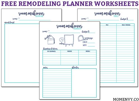 Remodel Budget Worksheet, Budgeting Worksheets Free, Home Renovation Planner, Free Planner Printables, Planner Free Printable, Renovation Planner, Planning Worksheet, Dining Room Renovation, Budget Worksheet