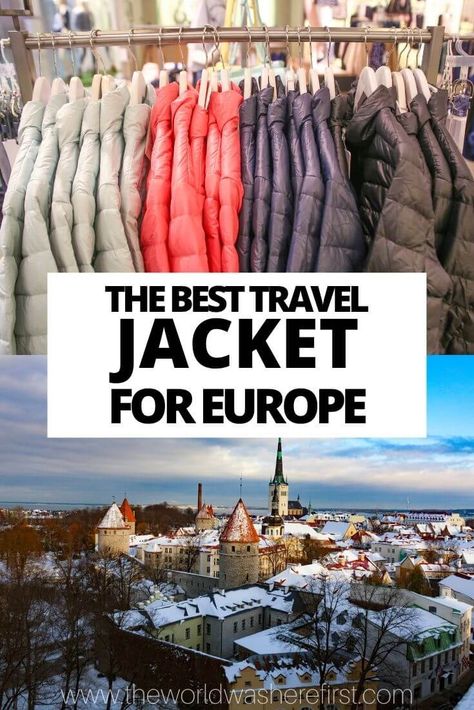 A guide to choosing the best travel jacket for Europe for women and men including options for summer and coats in winter. Travel Jackets For Women, Best Travel Jacket For Women, Europe Trip Outfits Winter, Europe In Winter Outfits, European Winter Outfits Cold Weather, Scotland Wardrobe, Winter Europe Travel Outfits, Travel Jacket Women, Florence Winter