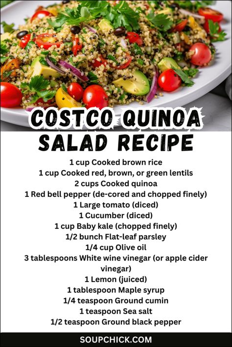 Costco Quinoa Salad Recipe Costco Quinoa Salad Recipe, Salad Recipes With Quinoa, Costco Quinoa Salad, Greek Quinoa, Mom Breakfast, Greek Quinoa Salad, Quinoa Salad Recipe, Healthy Recipes For Diabetics, Quinoa Salad Recipes