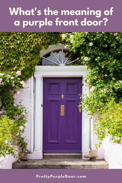 What's the meaning behind a purple front door and is it right for you? #Purple #PurpleFrontDoor #FrontDoorColor Purple Front Door, Purple Front Doors, Arte Art Deco, Front Door Paint Colors, Purple Door, Door Paint Colors, Exterior Front Doors, Painted Front Doors, Front Door Colors