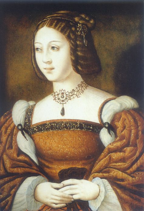 mid 1500's Isabel de Portugal attributed to Joos van Cleve (Museu Nacional de Arte Antiga - Lisboa Portugal) | Grand Ladies | gogm Isabella Of Portugal, Robert Campin, Fashion History Timeline, Queen Isabella, Spanish Fashion, Roman Emperor, National Gallery Of Art, European History, Aragon