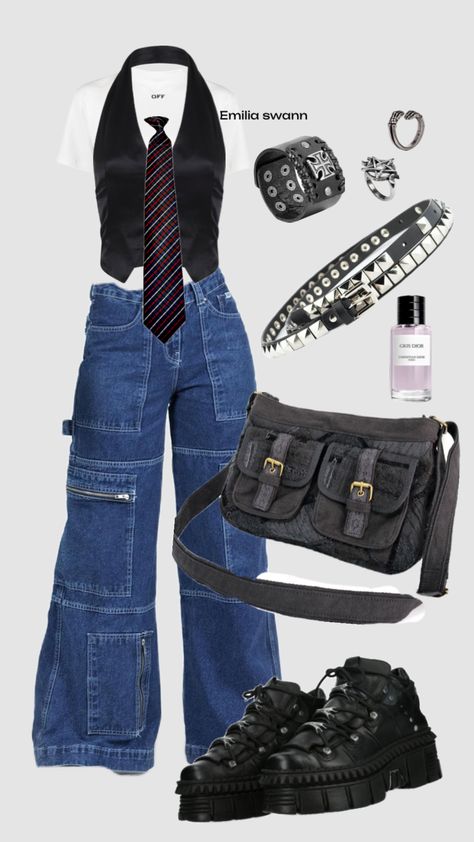 Rock Star Outfit Women, Y2k Rockstar, Rock Star Outfit, Rockstar Style, Grunge Vibes, Outfit Collage, Y2k Outfits, Grunge Y2k, Y2k Grunge