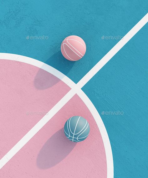 abstract pastel pink blue color basketball court with ball minimalistic composition. Balance concept by vladimirzotov. abstract pastel pink blue color basketball court with ball minimalistic composition. Balance concept. 3d render. #Sponsored #color, #basketball, #court, #blue Sport Posters, Basketball Background, Pink Basketball, Blue Basketball, Bola Basket, Bedroom Wall Collage, Basketball Posters, Basketball Photography, Sports Aesthetic