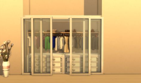 Built In wardrobe made by only base game items. The sims 4 Sims 4 Bedrooms Base Game, Sims 4 House Ideas Base Game, Sims 4 Base Game Bedroom Ideas, Base Game Sims 4 Rooms, Sims 4 Room Ideas Base Game, Sims 4 Living Room Ideas Base Game, Sims4 Base Game, Sims Base Game House, Sims 4 Base Game Room Ideas