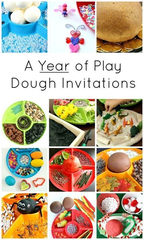 Use this quick reference guide to set up creative play dough invitations kids will love for every month of the year. Play Dough Center, Preschool Playdough, Play Dough Invitation, Dough Ideas, Playdough Activities, Playdough Kits, Invitation To Play, Messy Play, Sensory Bin