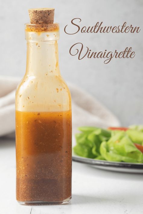 All of your favorite southwestern flavors come together in this easy to make southwest vinaigrette dressing perfect for any salad. Everyday Salads, Southwest Salad Dressing, Salad Dressing Vinaigrette, Mexican Salad Dressings, Dressing Vinaigrette, Chili Lime Vinaigrette, Healthy Dressing Recipes, Southwestern Salad, White Balsamic Vinaigrette