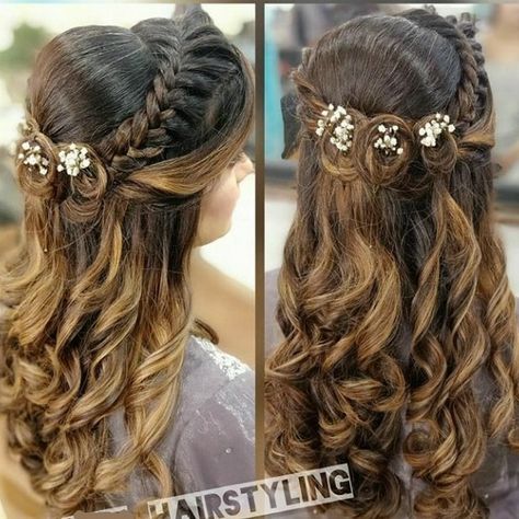 Xv Hairstyles, Gown Hairstyle, Dinner Hairstyles, Engagement Hairstyle, Front Hairstyles, Party Hairstyles For Long Hair, Reception Hairstyles, Easy Party Hairstyles, Hairstyles Design