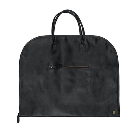 MAHI LEATHER Full Grain Leather Suit Or Garment Carrier In Ebony Black. #mahileather #bags #leather #lining #charm #accessories #cotton Black Groomsmen, Suit Carrier, Leather Travel Accessories, Boho Tote Bag, Leather Suit, Boho Tote, Embroidered Initials, Leather Apron, Leather Workshop