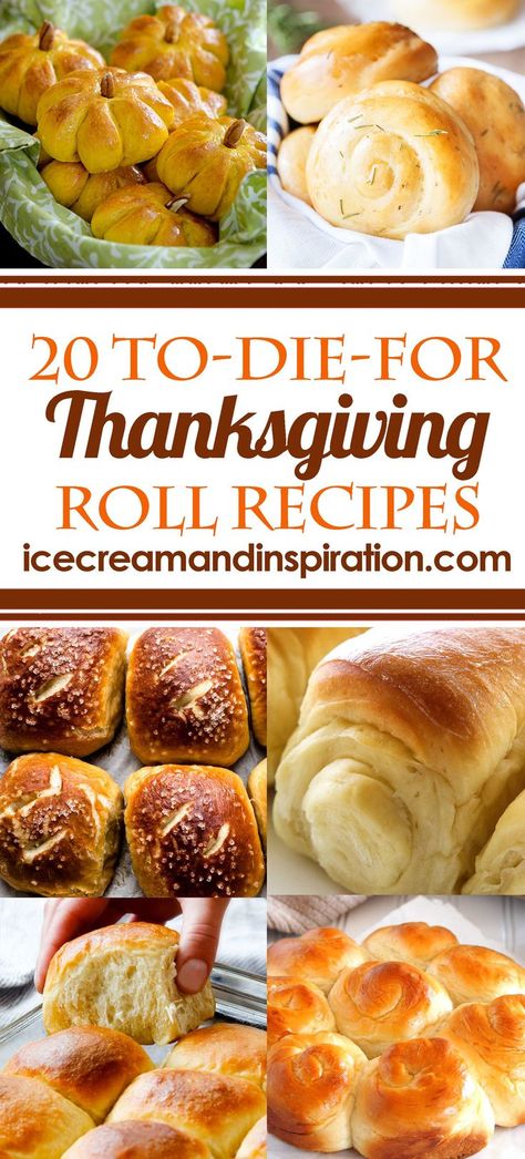 You'll find the perfect Thanksgiving roll recipe here with this collection of 20 To-Die-For Thanksgiving Roll Recipes. Bread Ideas For Thanksgiving, Easy Thanksgiving Rolls Recipes, Thanksgiving Recipes Rolls, Thanksgiving Rolls Make Ahead, Easy Thanksgiving Bread Recipes, Holiday Rolls Thanksgiving, Rolls For Thanksgiving Dinner, Dinner Rolls Thanksgiving, Make Ahead Rolls For Thanksgiving