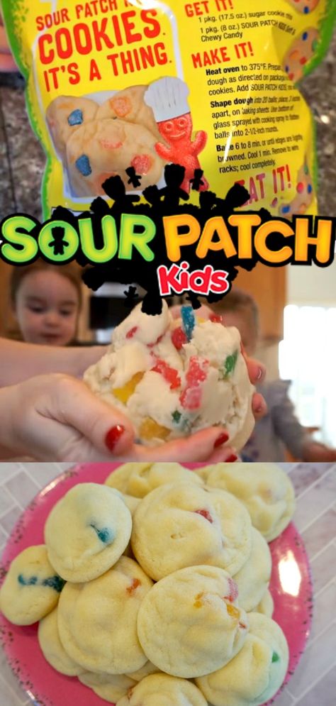 Sour Patch Recipes, Sour Patch Cookies, Sour Desserts, Sour Snacks, Sour Candy Recipe, Easter Candy Recipes, Interesting Cookies, Homemade Snacks Recipes, Mimi Life