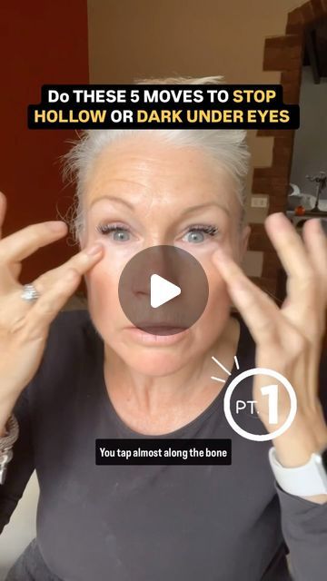 Liz Wadden | Face Yoga Specialist on Instagram: "Tear Trough Lines (the hollow or dark area under the eyes) can be improved with face yoga & massage techniques targeting the muscles around the eyes, promoting better circulation & reducing puffiness or sagging. 

Here are 5️⃣ effective face yoga techniques to help reduce or prevent tear trough lines:

1. Eye Tapping 
This gentle massage helps improve blood circulation around the eyes, reducing dark circles and puffiness, and helping to plump the under-eye area.

- Use your ring fingers (they apply the least pressure) and gently tap around your eyes in a circular motion.
- Start from the inner corners, work up along your brow bone, and then come down under your eyes.
- Repeat this tapping motion for about 1-2 minutes.

2. “V”
This exercise h How To Fix Hollow Eyes, Face Yoga For Eye Wrinkles, Face Yoga For Under Eye Bags, How To Get Rid Of Sunken Under Eyes, Plump Under Eyes, Face Yoga For Eyes, Eye Massage For Dark Circles, Hollow Eyes Remedy, How To Get Rid Of Eye Bags