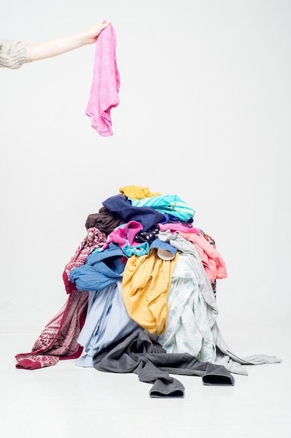 Pile Of Clothes, Throwing Clothes, Professional Organization, Reselling Clothes, Photoshop Tutorial Design, Hand Photo, Fashion Marketing, Conscious Fashion, Light Background