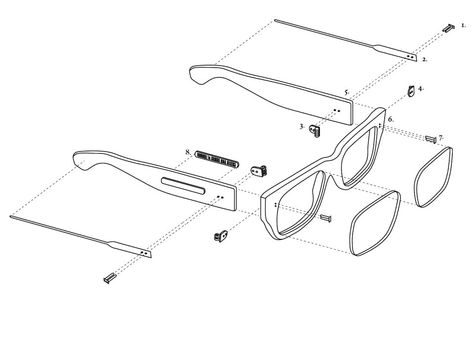 Sunglass Branding, Sunglasses Design Sketch, Structural Drawing, Wooden Glasses, Eyewear Brands, Technical Illustration, Teddy Bear Design, Eyewear Trends, Industrial Design Sketch