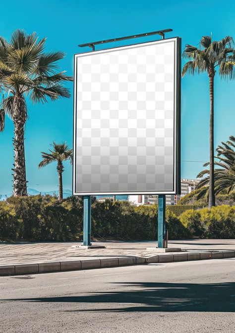 Billboard Design Inspiration, Advertising Billboard, Billboard Mockup, Design Mockup Free, Sign Mockup, Beach Sign, Billboard Design, Beach Signs, Transparent Design