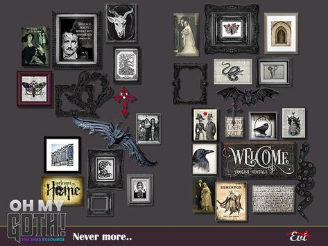 The Sims Resource - Oh my Goth_Never More Sims 4 Cc Cluster, The Sims 4 Cc Goth Furniture, Sims 4 Cc Gothic Furniture, Sims 4 Goth Cc Furniture, Goth Sims 4 Cc Furniture, Ts4 Goth Furniture, Sims Cc Emo, Sims 4 Cc Furniture Goth, Sims 4 Cc Gothic Decor