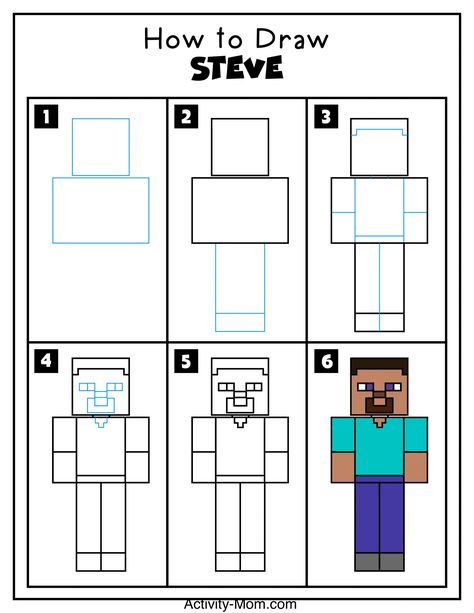 How To Draw Minecraft Characters Easy, Minecraft Characters Drawings, Minecraft Easy Drawings, Minecraft Character Drawing, How To Draw Minecraft Step By Step, Free Pixel Art Templates, Minecraft Templates Printable, How To Draw Minecraft Characters, Minecraft Characters Printables