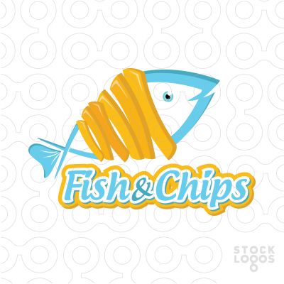 Logo: Fish & Chips Fish And Chips Logo, Chips Logo, Fish Shop, Can Salmon, Fish N Chips, Fish And Chip Shop, Make Your Own Logo, Different Types Of Vegetables, Dinner Recipes Under 500 Calories