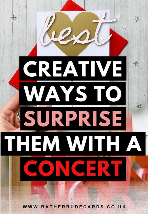 DIY creative concert tickets reveal ideas and how to give concert tickets as a gift Ways To Display Concert Tickets, Concert Ticket Box Gift Ideas, Ideas For Tickets As A Gift, Tickets For Christmas Gift, Concert Surprise Ideas Ticket Diy Gifts, Creative Ways To Wrap Concert Tickets, Creative Way To Give Tickets As A Gift, Concert Ticket Gift Surprise Christmas, Creative Ways To Give Tickets