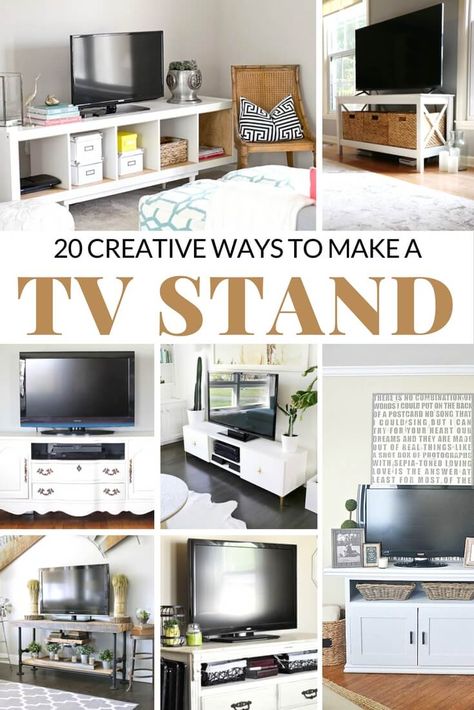 Desk As Tv Stand, Tv Stand Alternatives, Diy Tv Stands, Tv Stand Diy, Safety Rules For Kids, Creative Cabinet, Rules For Kids, Diy Tv Stand, Television Stands