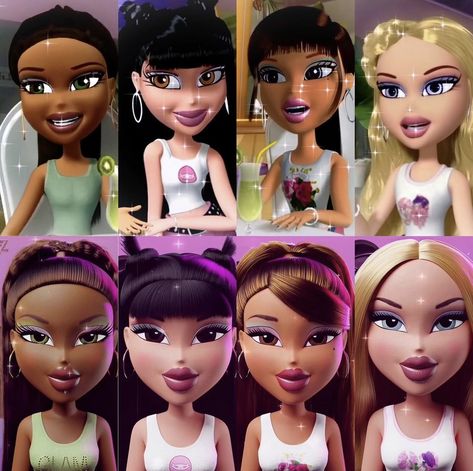 bunnyboo94bratz4life on ig made this edit !! Bratz Dolls Characters, Bratz Tv Show, Bratz Doll Outfits, Brat Doll, Bratz Girls, Childhood Memories 2000, Bratz Inspired Outfits, Doll Aesthetic, Black Cartoon